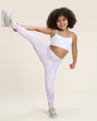Tie Dye Mashmellow Girls Athletic Leggings