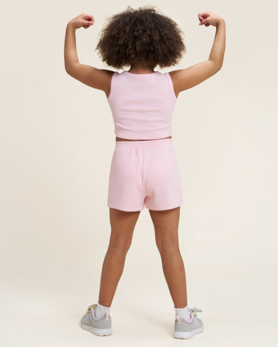 Pink Kids Matching Summer Outfit | Cute Tank Top & Shorts Set