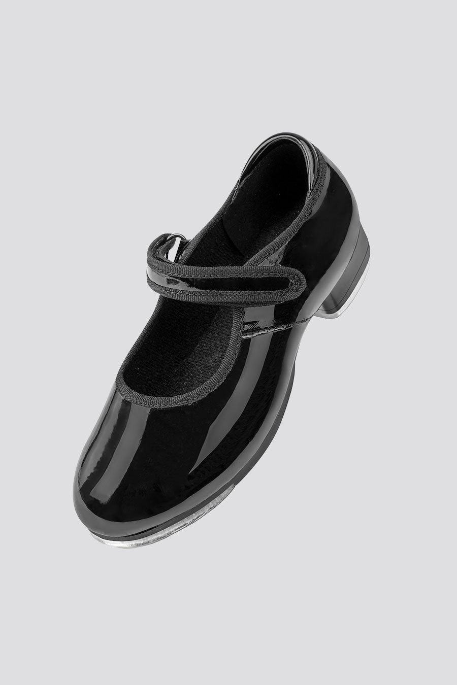 girls black tap shoes