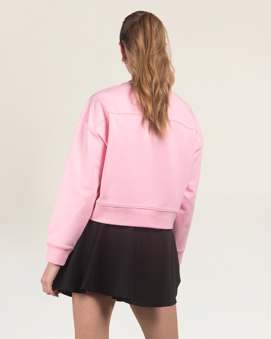 Bubblegum Crop Oversized Sweatshirt
