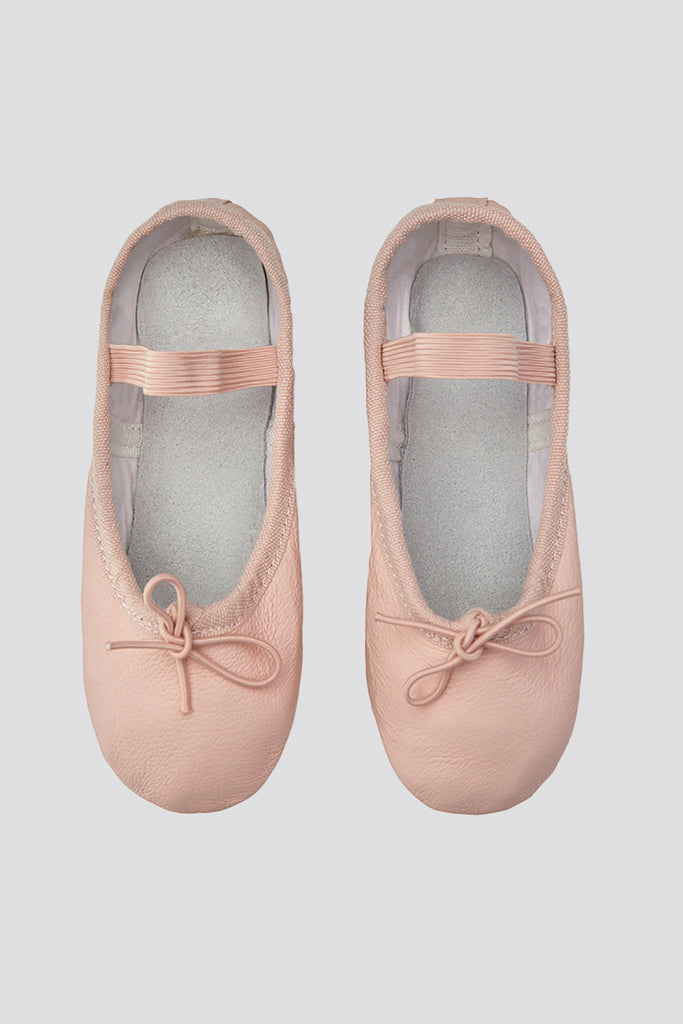 toddler girl ballet shoes pink top view