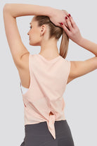 tie back tank top Pink  back view