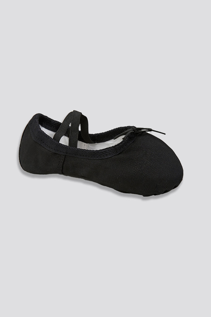 canvas ballet shoes black side view