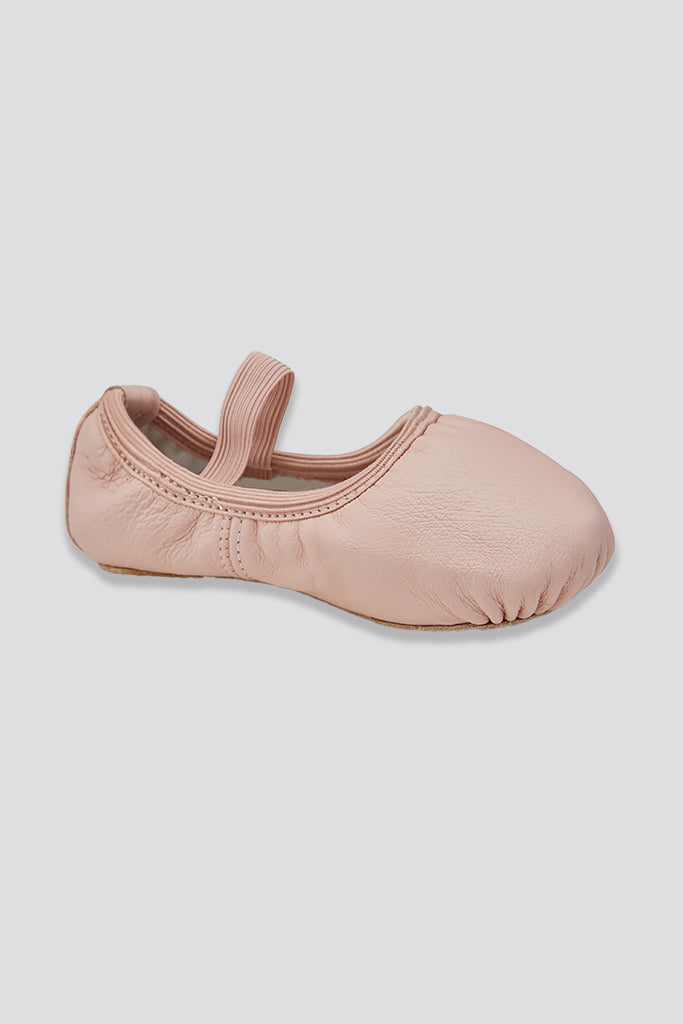 leather ballet shoes pink side view