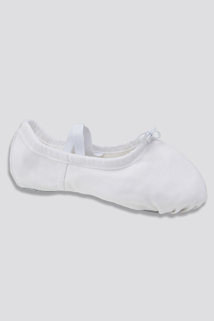 white ballet shoes side view