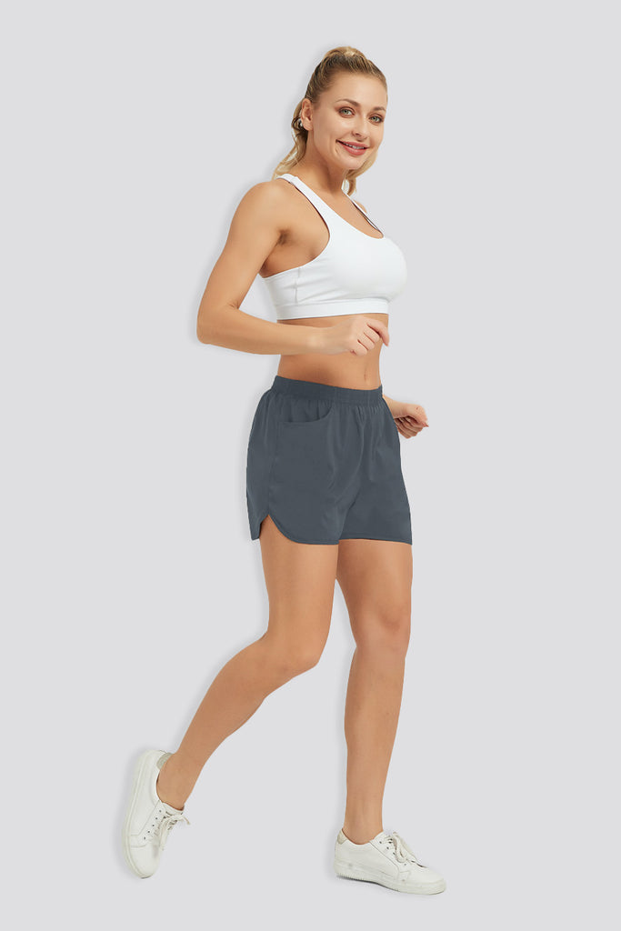 running shorts with phone pocket Grey