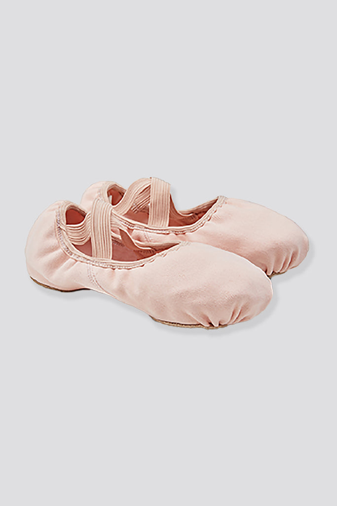 ballet pink stretch canvas ballet shoes