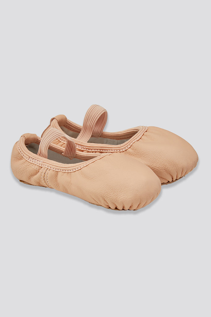 leather ballet shoes nude side view