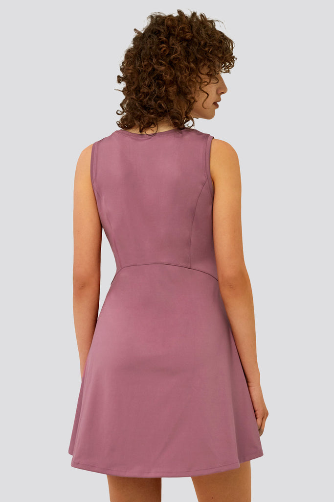 tennis dress with shorts Purple back view