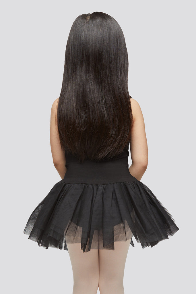 tutu dress for toddler girls black back view