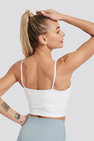 women's yoga tank tops white back view