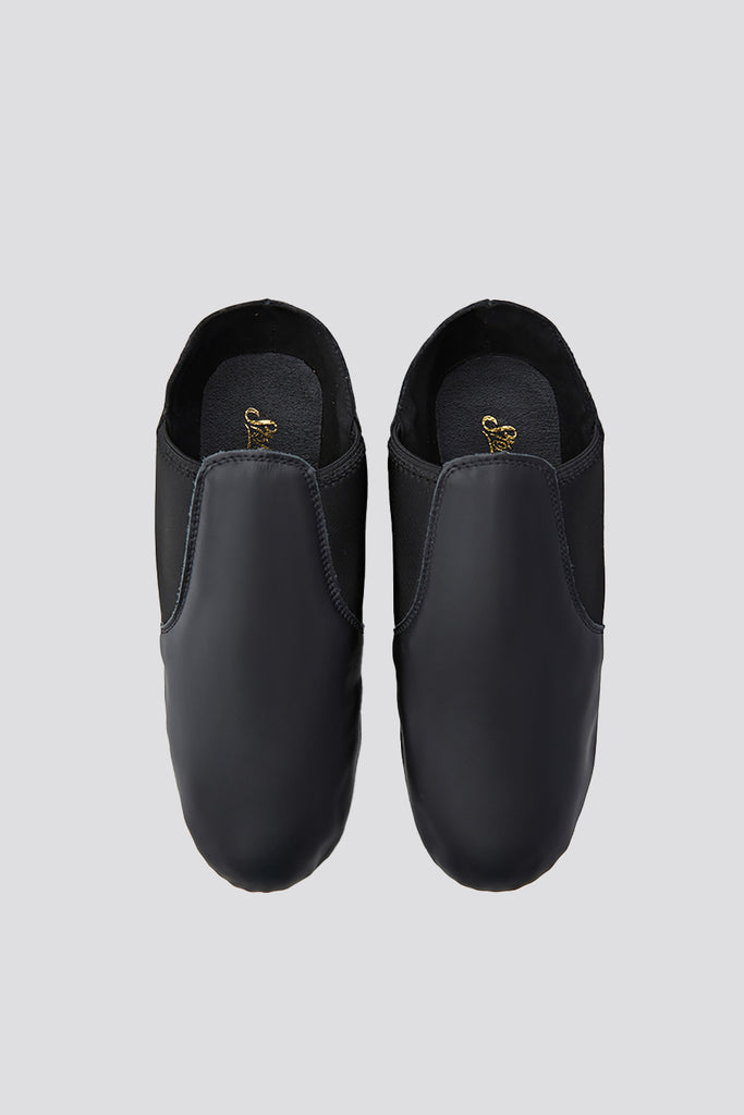 black jazz shoes top view