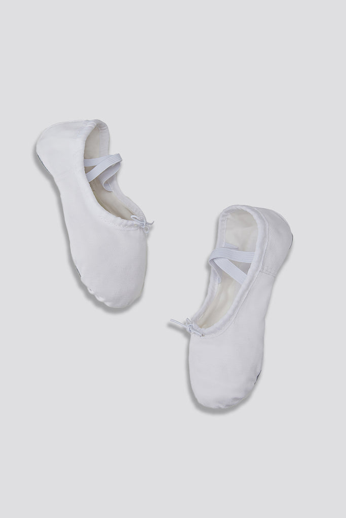 white ballet shoes side view