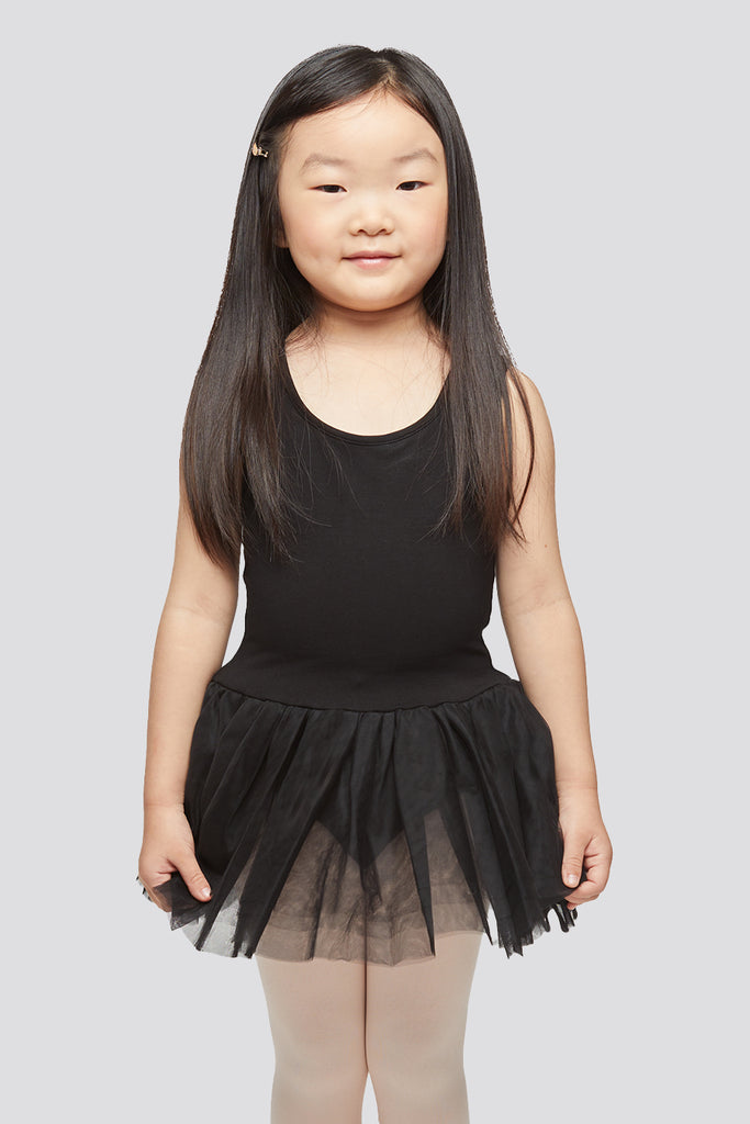 tutu dress for toddler girls black front view