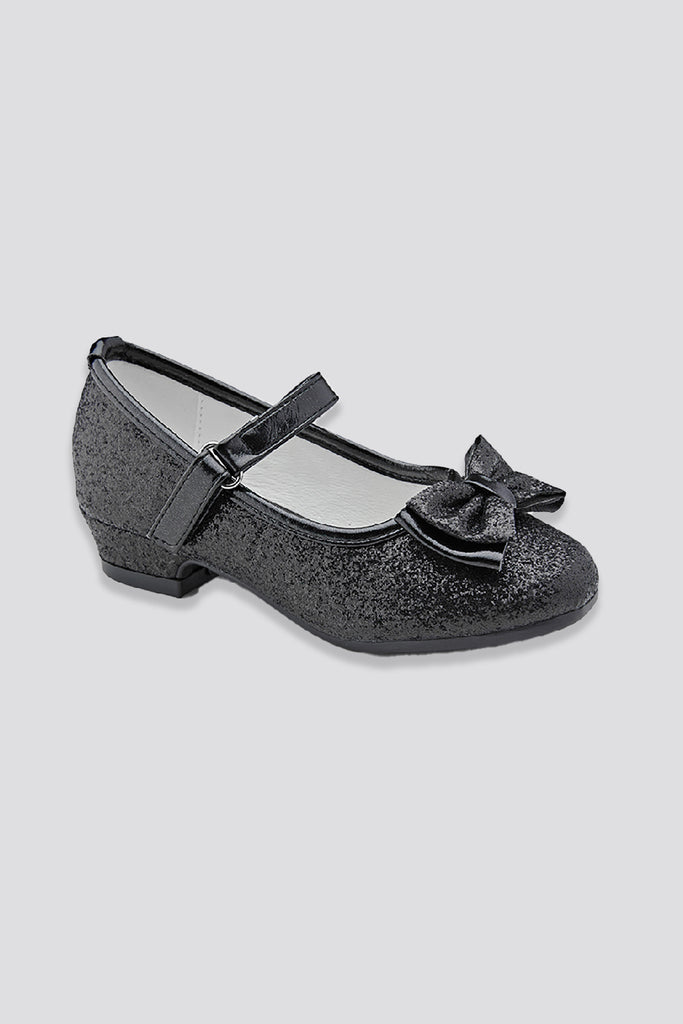glitter mary janes for toddlers black side view