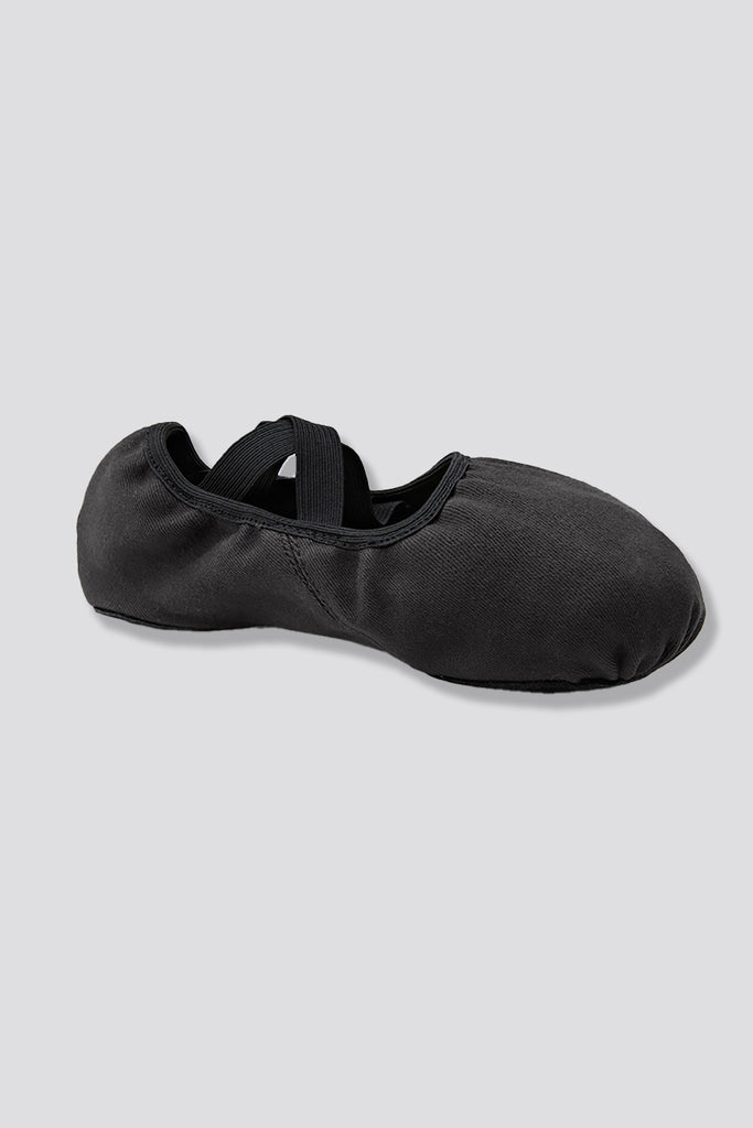 black split sole canvas ballet shoes