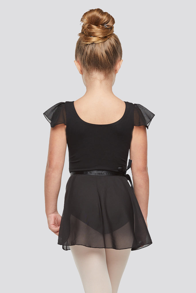 ruffled toddler ballet outfit black back view