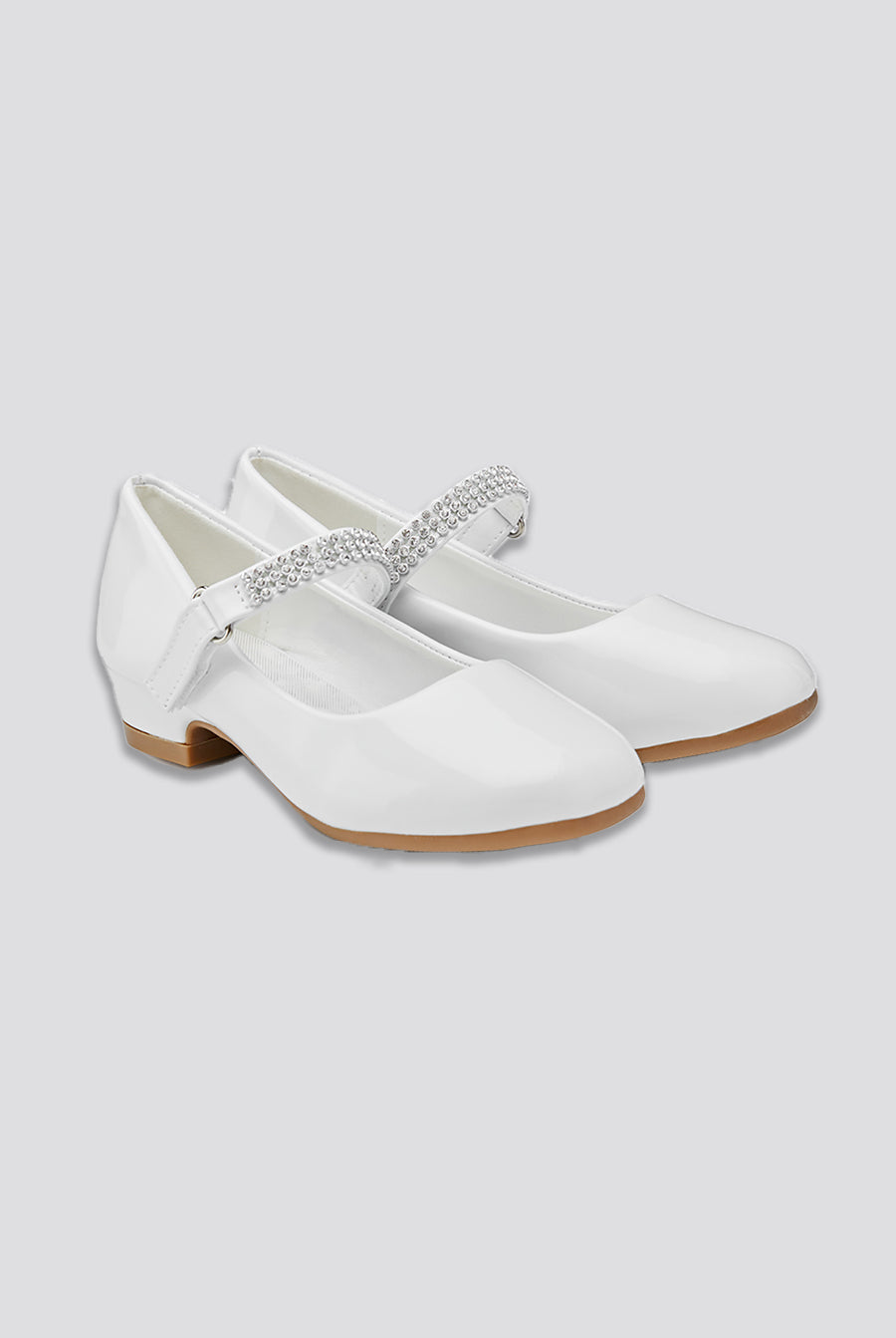 Low Heel Mary Jane Shoes white side