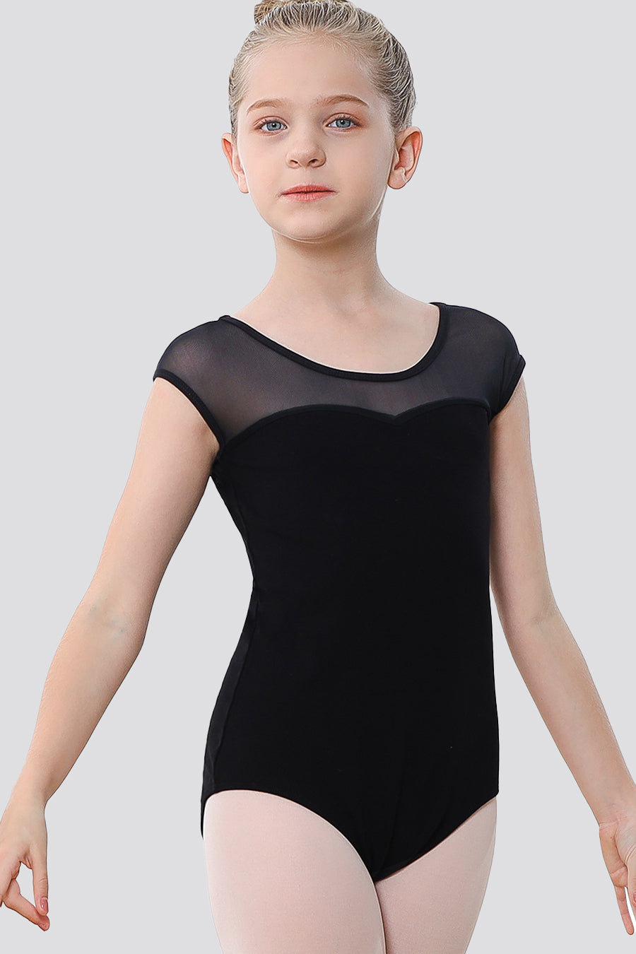 Cap Sleeve Ballet Leotard black front