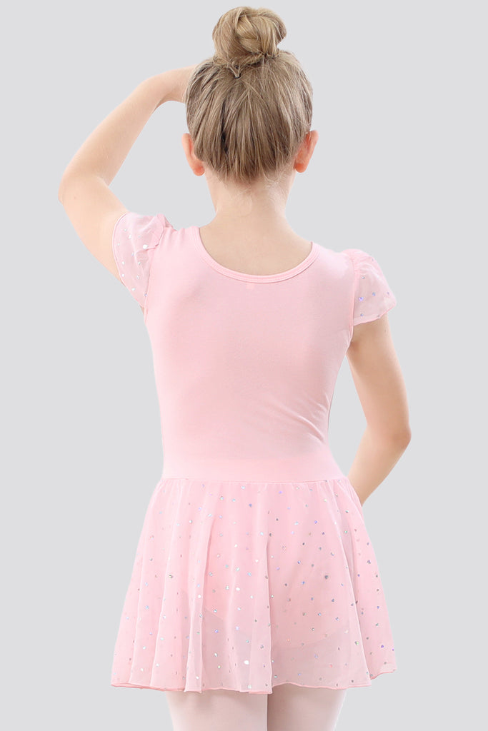 dance leotard with skirt Ballet Pink back view
