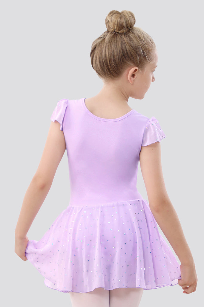 ballet leotard with skirt Purple back view