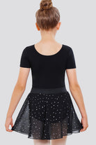 ballet chiffon skirt black shiny back