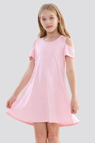 Cold Shoulder Party Dress pink front