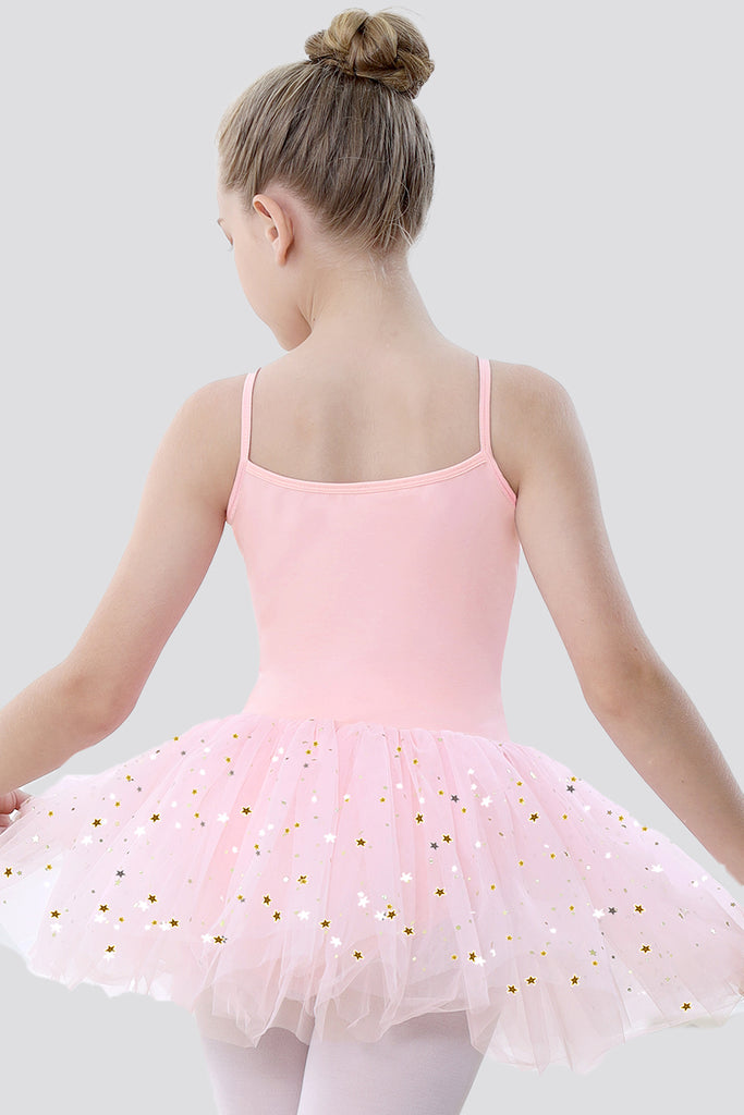 tutu dress with gillter ballet pink back view