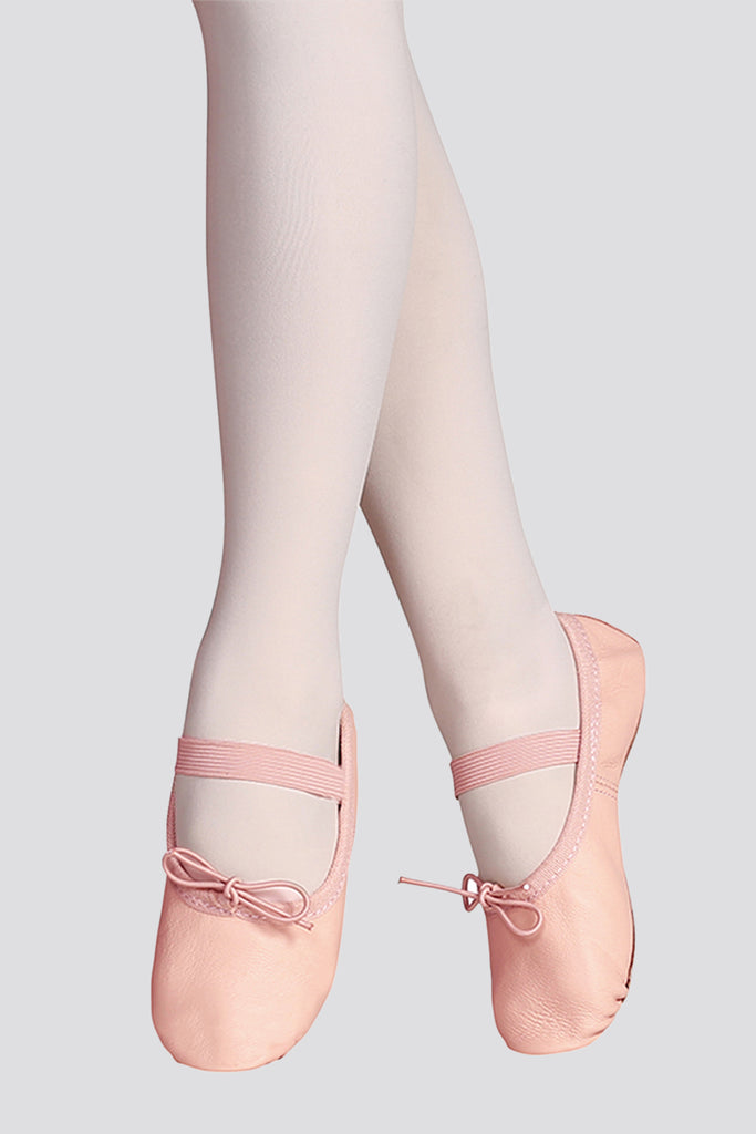 Leather Ballet Shoes ballet pink front