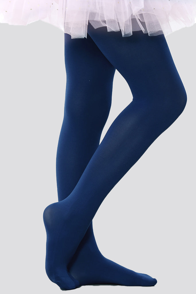 toddler ballet tights blue side view
