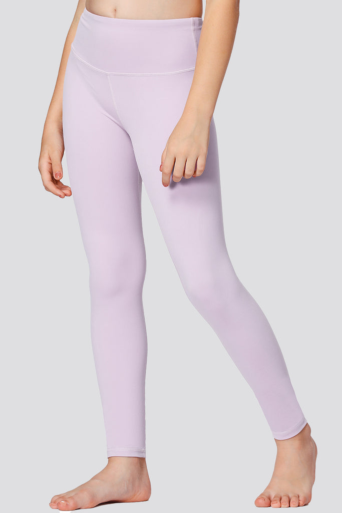 girls athletic pants Lavender side